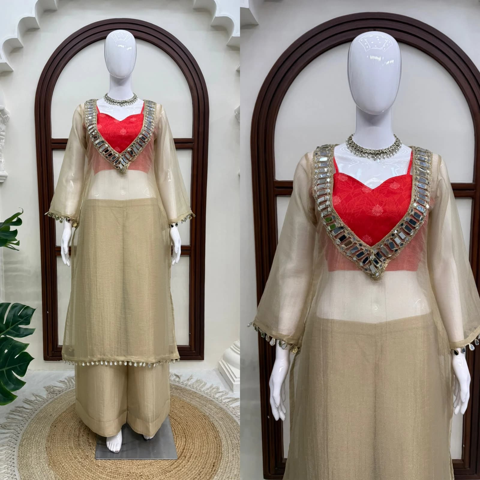 Salsa Silk Gown Set for Women 11