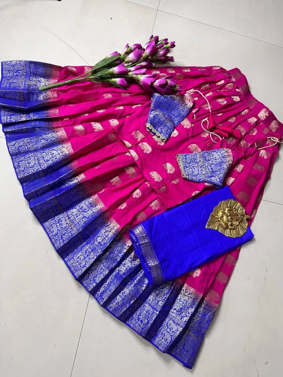 🪻🪻Traditional Pure Silk Fully Stitched Lehenga Choli Set🪻🪻 2
