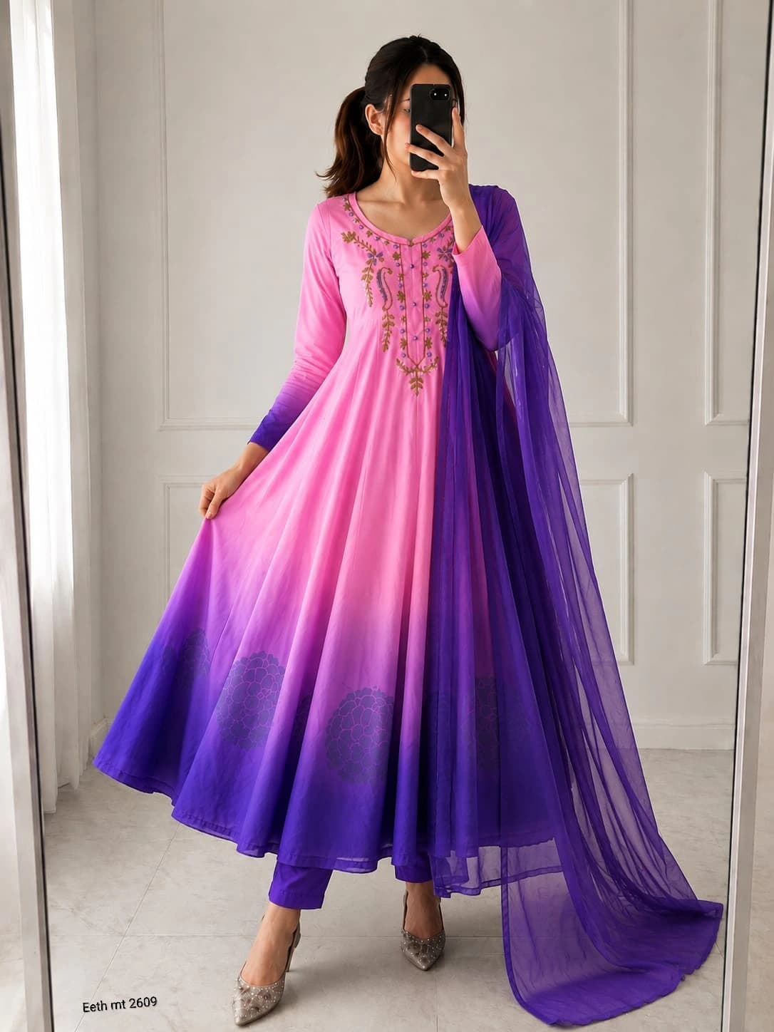Chiffon Anarkali Gown Set 5