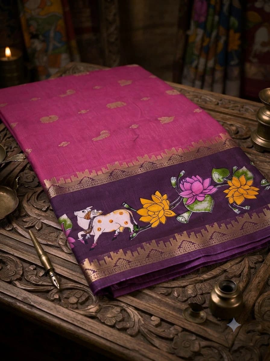 Zari Border Saree with Blouse 3