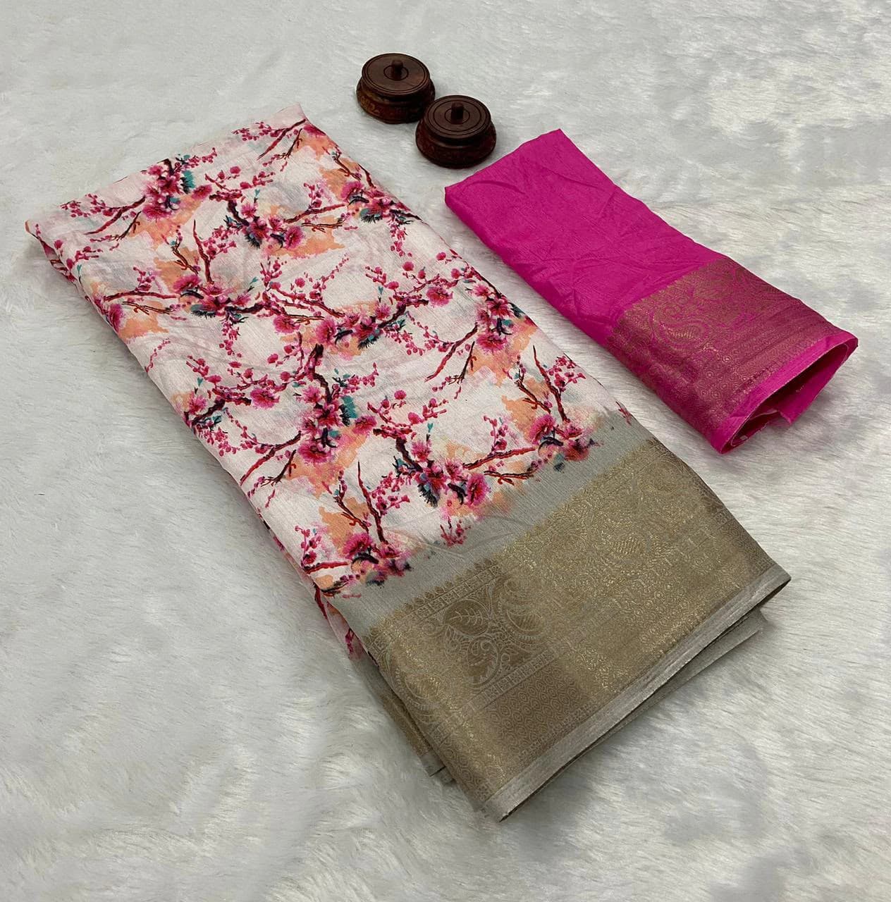 Dola Silk Saree with Blouse