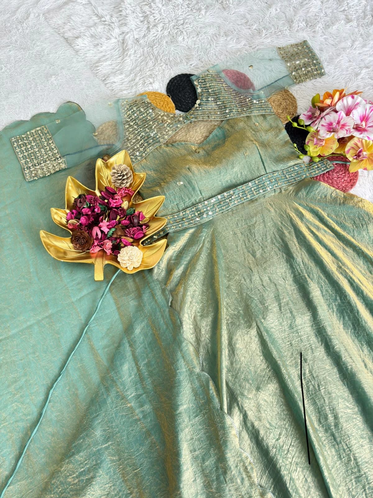 Doremon Crush Gown with Dupatta