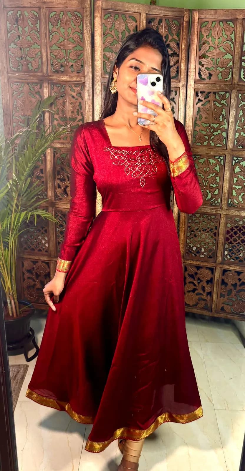 🌸🌸Kadhalar Dhinam Roja Outfit Recreation  Hand Work Gown with Duppata (New Colours Added)🌸🌸