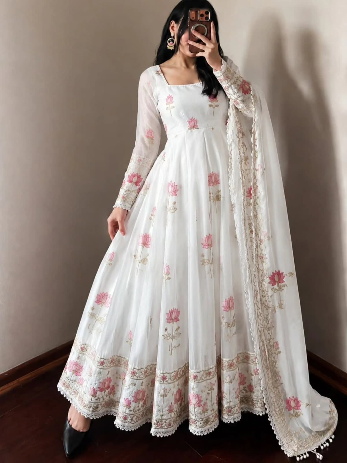 Fendy Silk Anarkali Gown Set 6
