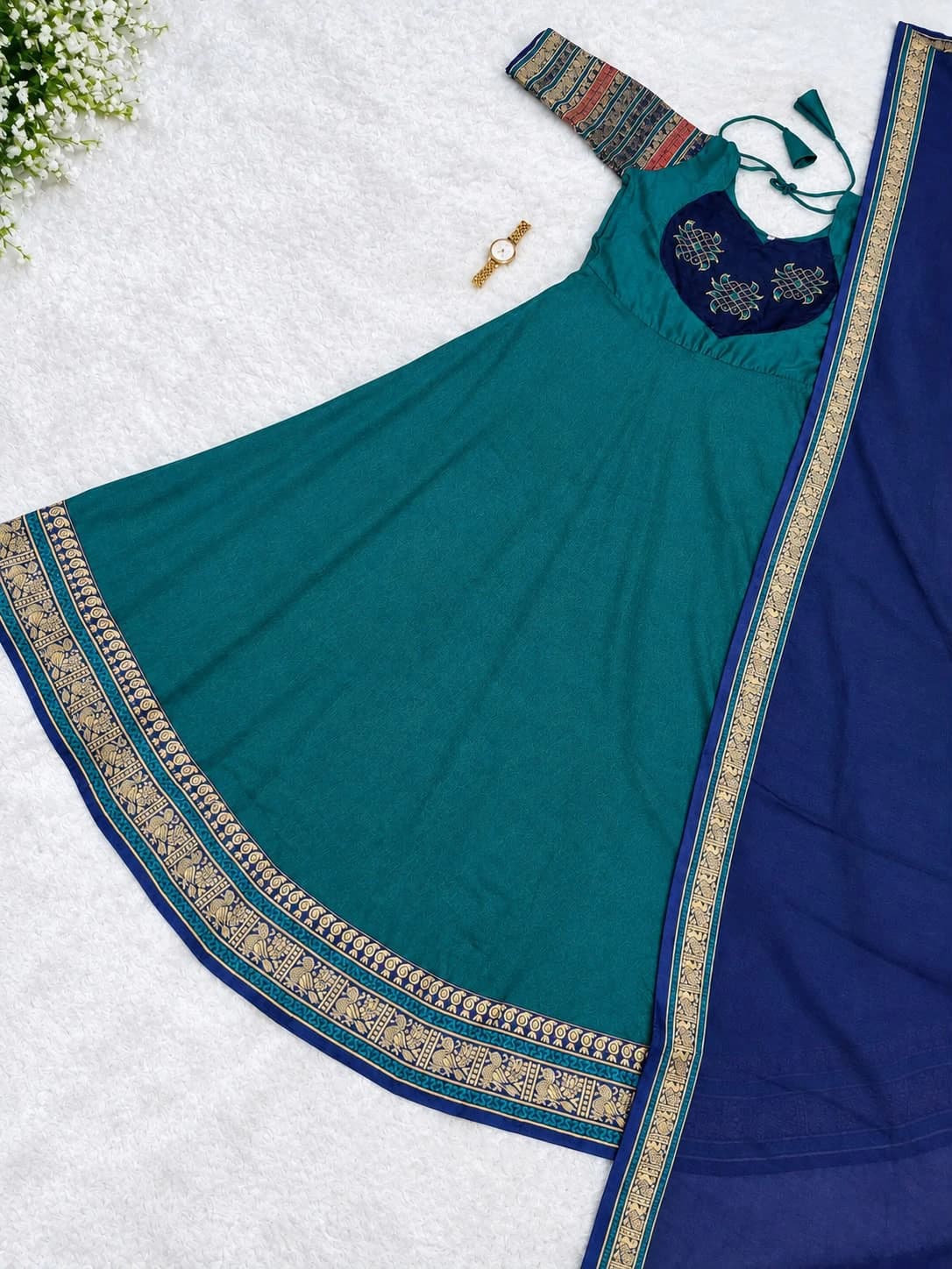 Vichitra Blooming Gown for Women 5