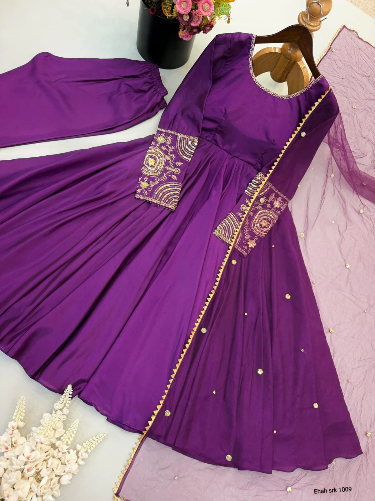 Upada Silk Gown with Dupatta 6