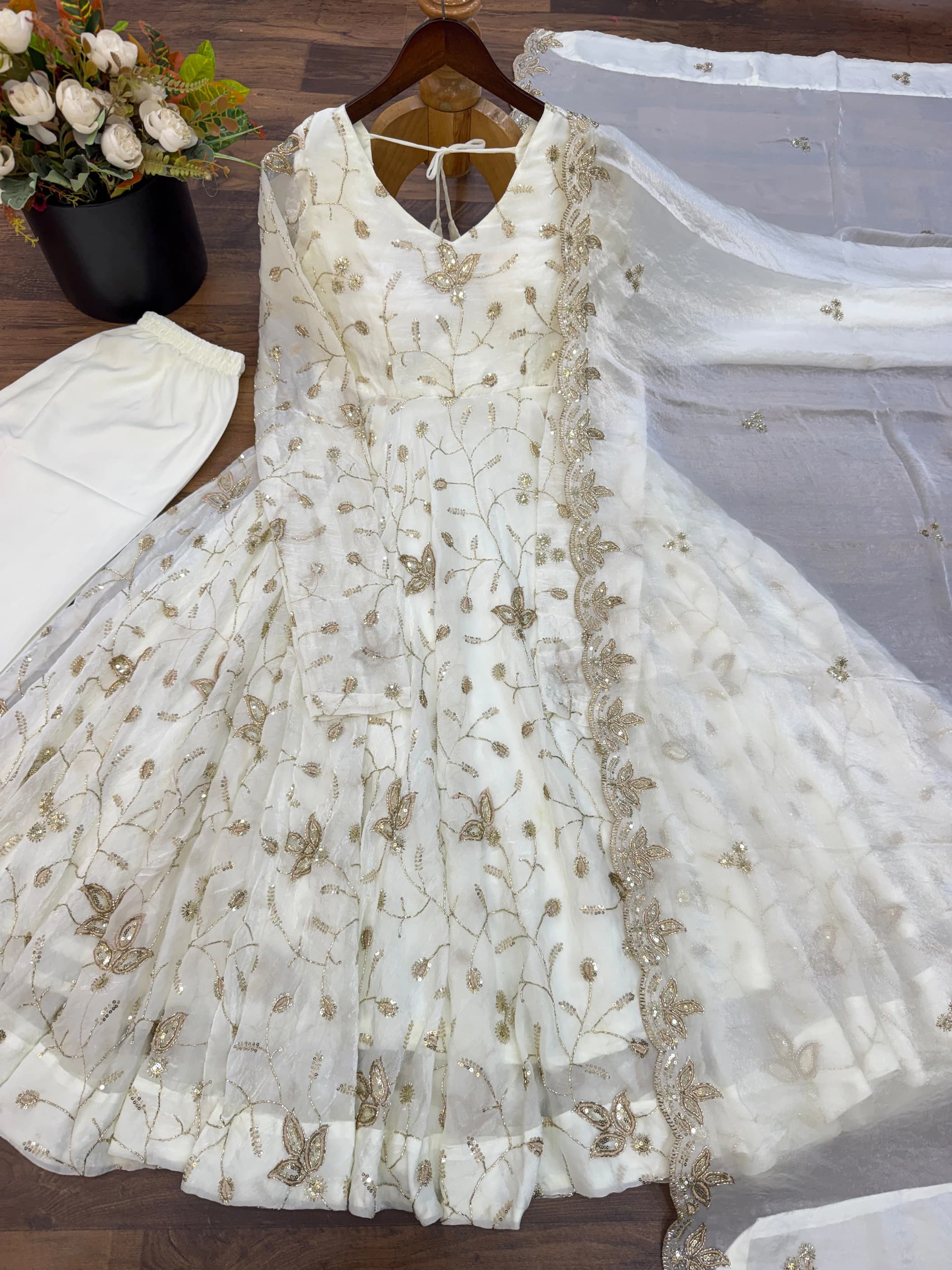 Fendy Silk Gown with Dupatta 11