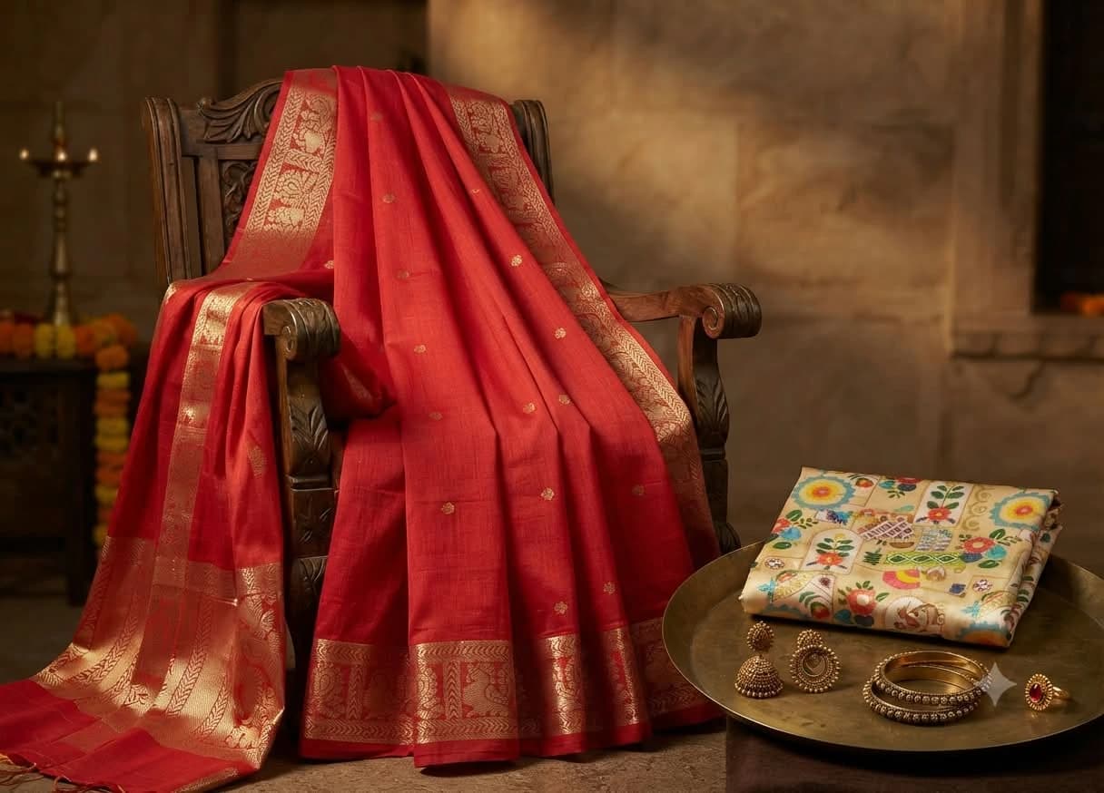 Premium Dola Silk Saree with Elegant Border 2