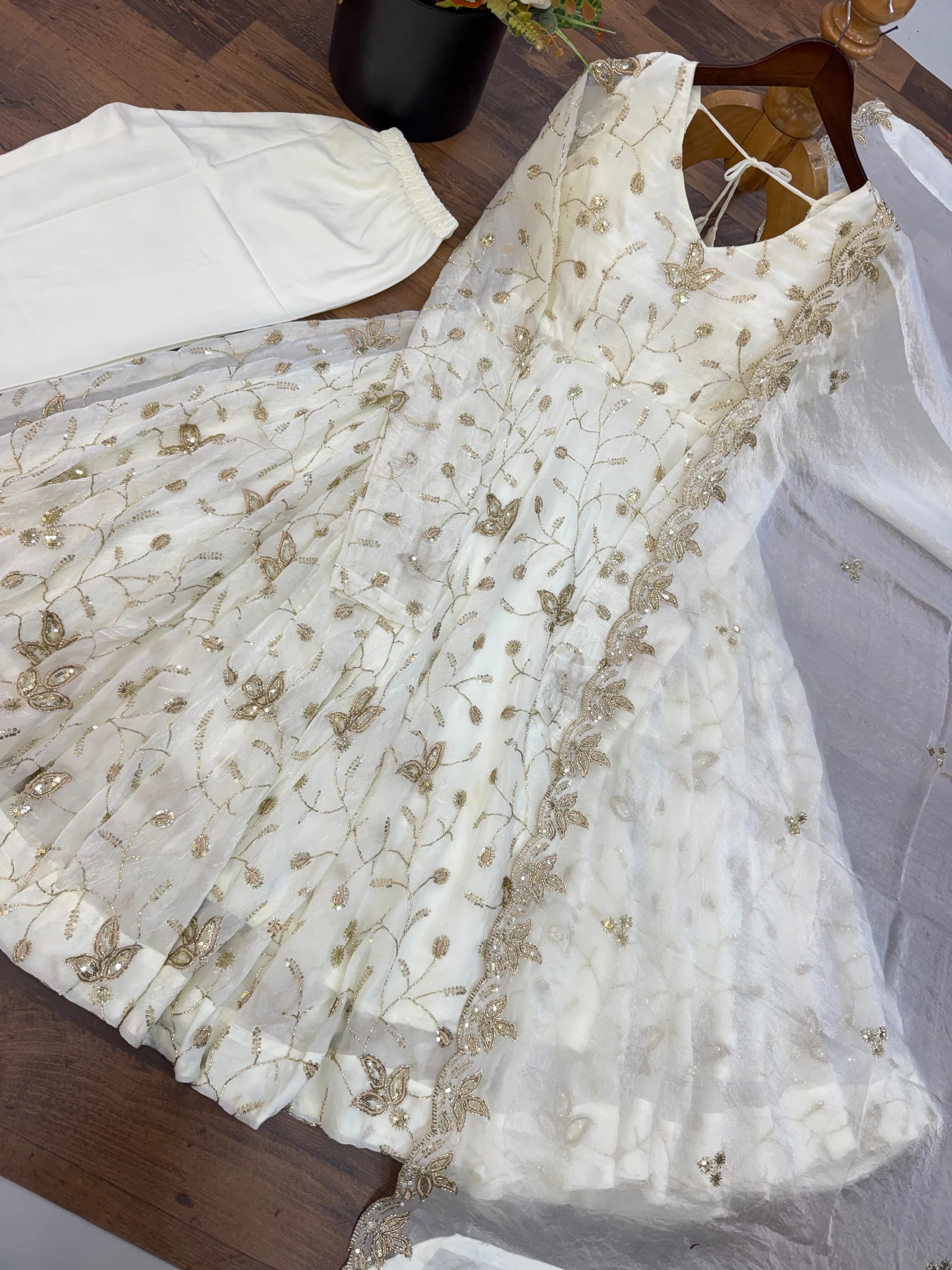Fendy Silk Gown with Dupatta 13