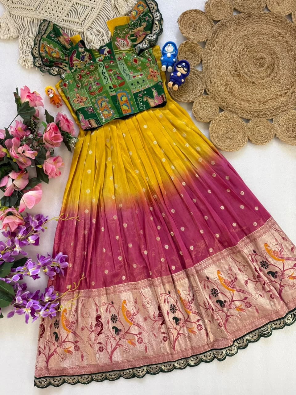 Viscose Dola Silk Kids Gown 5