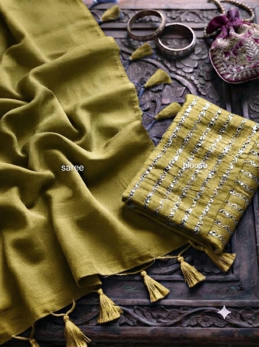 Elegant George Saree with Matching Blouse