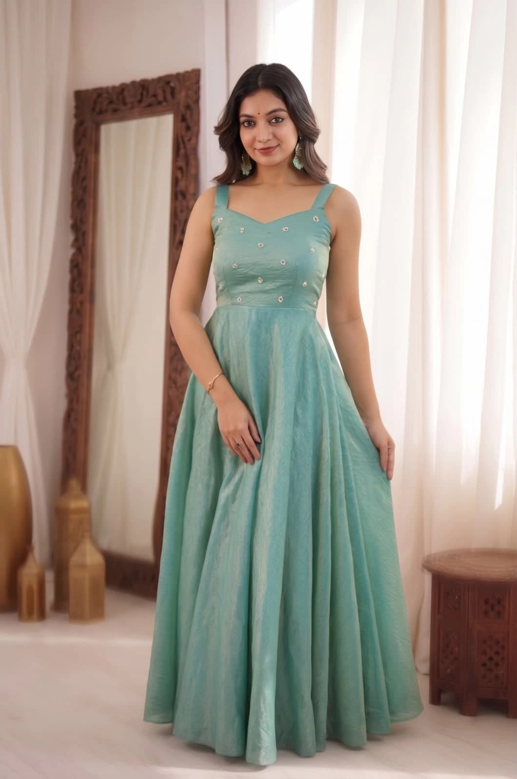 Doremon Crush Gown with Dupatta 7