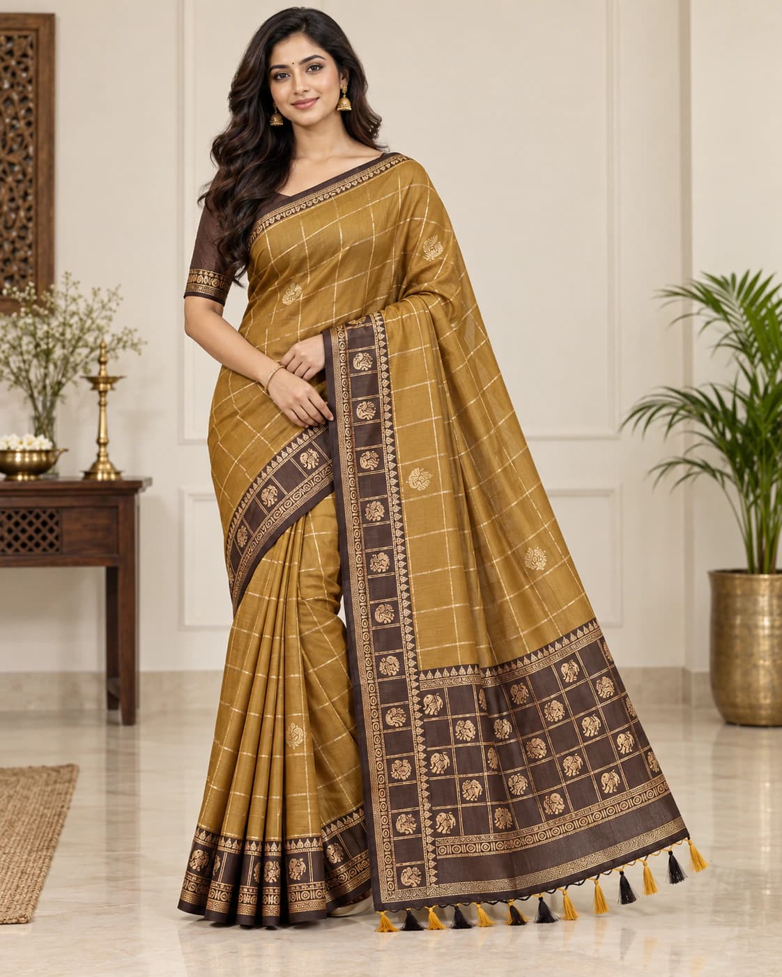 Soft Silk Saree with Blouse 3