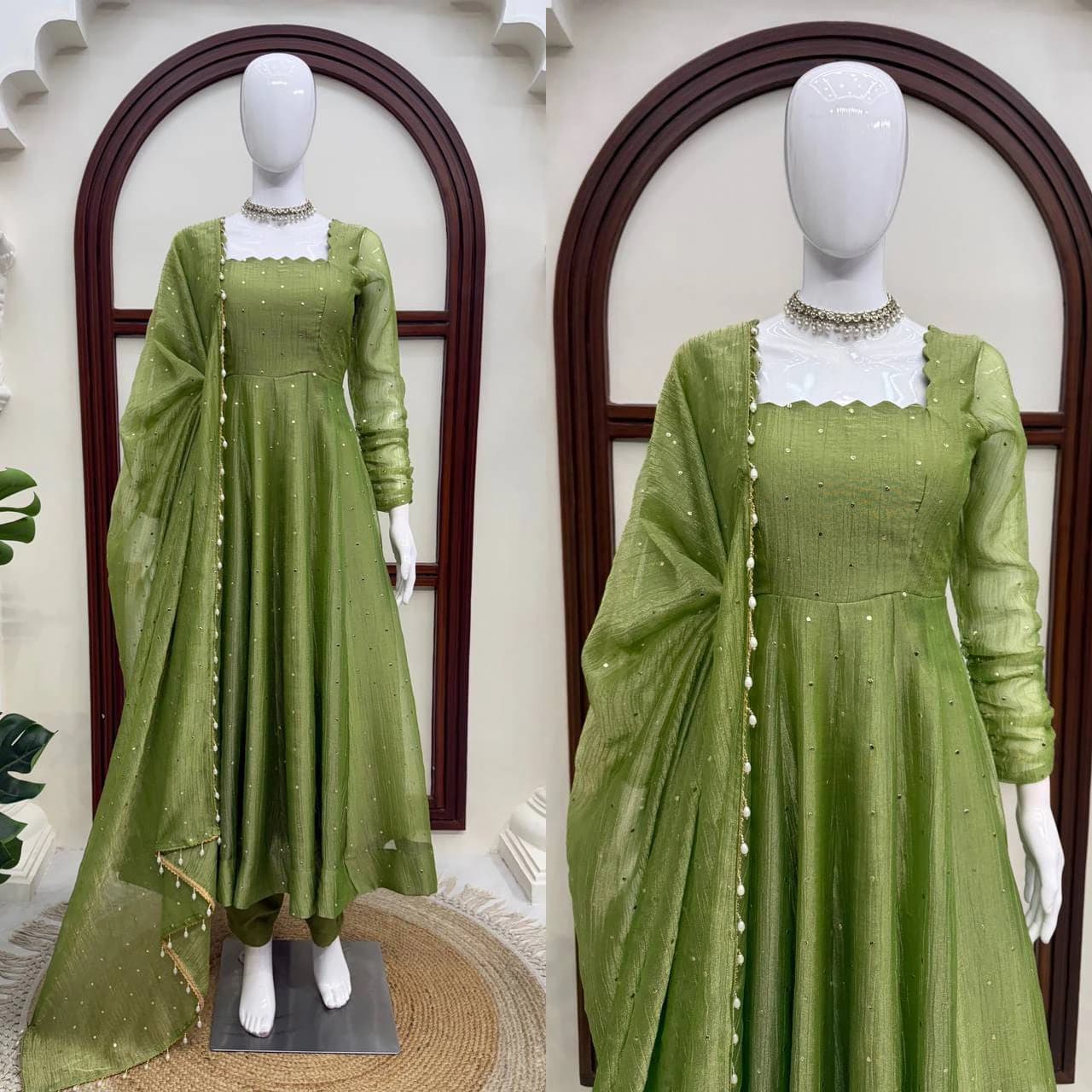 ✨ Designer Gown with Pent Set – Elegant Ethnic Wear ✨
🎀 Crafted in Classy Tones with Premium Fabric 11