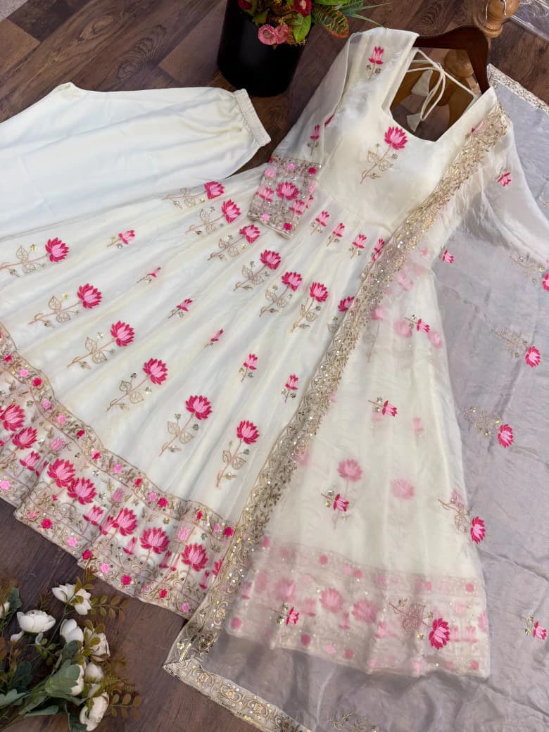 Fendy Silk Anarkali Gown Set 5