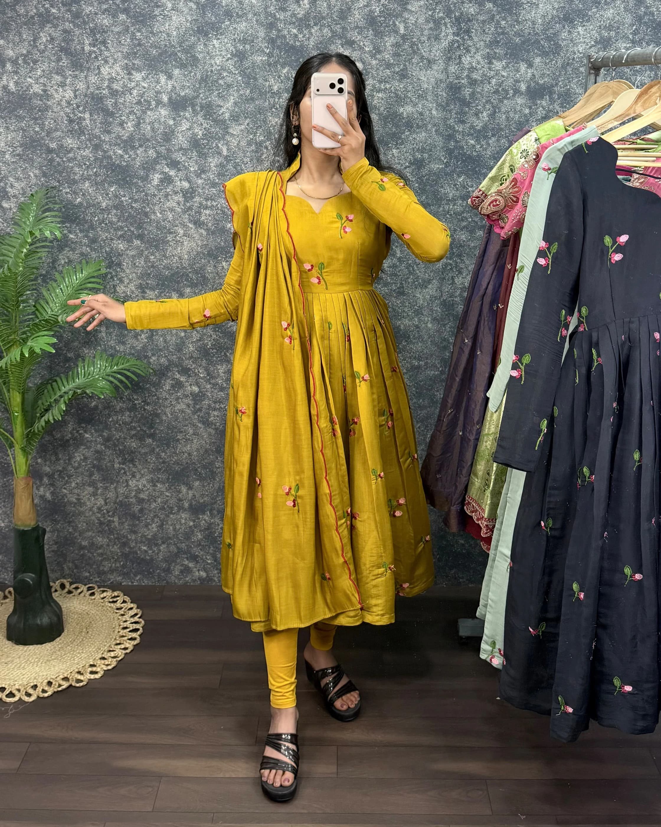 South Mull Chanderi Anarkali Set 4
