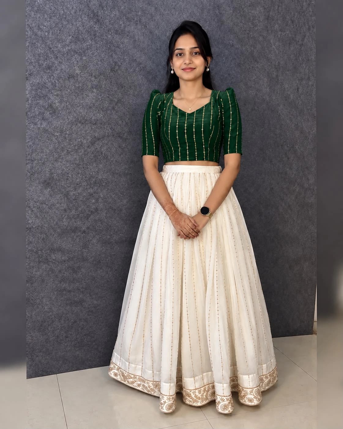 Silk Crop Top and Skirt Set 2