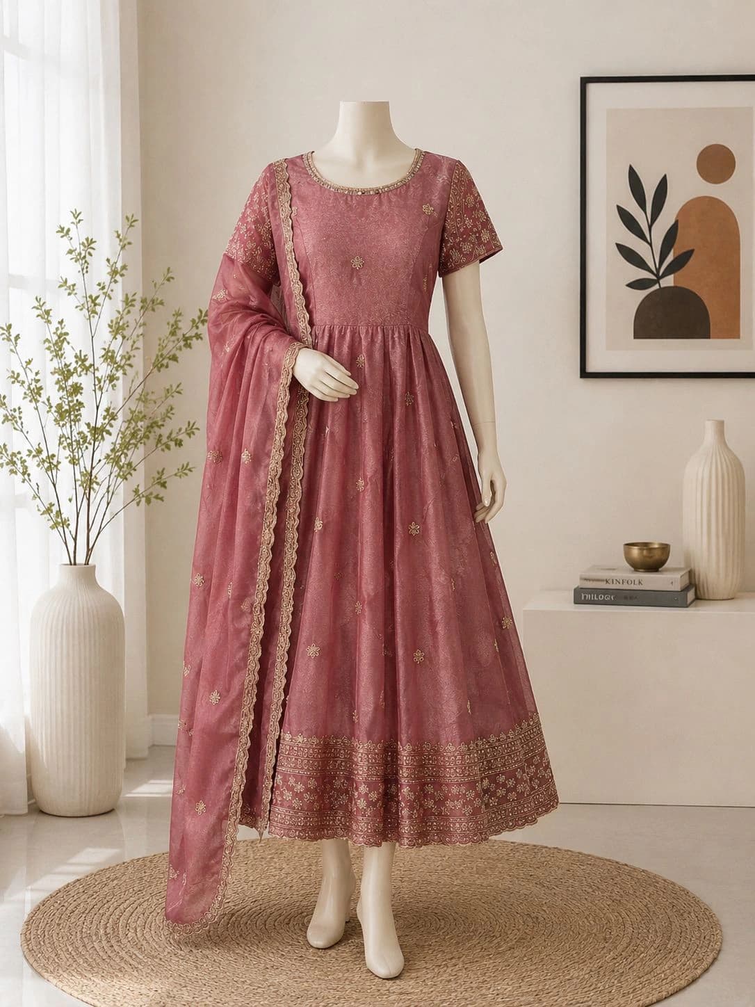 Mayuri Mauve Anarkali with Dupatta