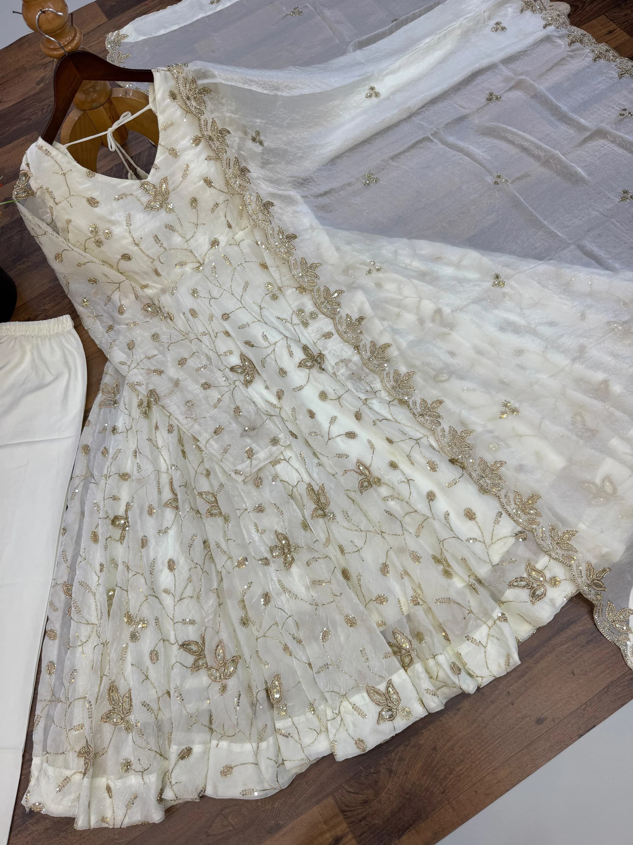 Fendy Silk Gown with Dupatta 12