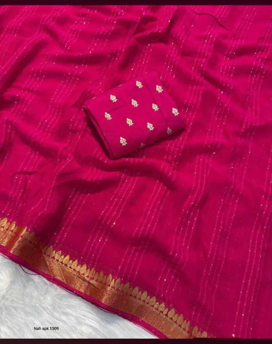 Viscose Georgette Sequence Saree
