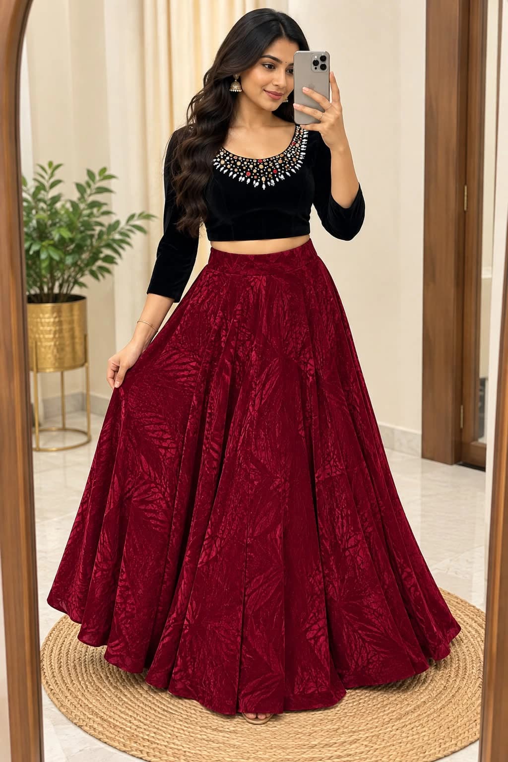 Velvet Lehenga Set 5