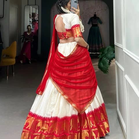 Kalyani Cotton Lehenga Choli with Georgette Dupatta