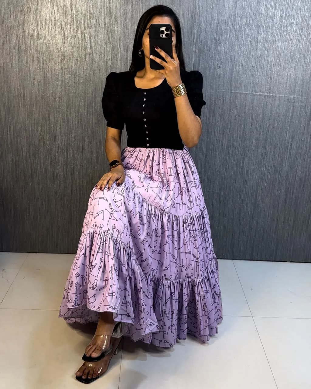 👑💜Premium Hakoba Muslin Designer Gown 💜👑 3