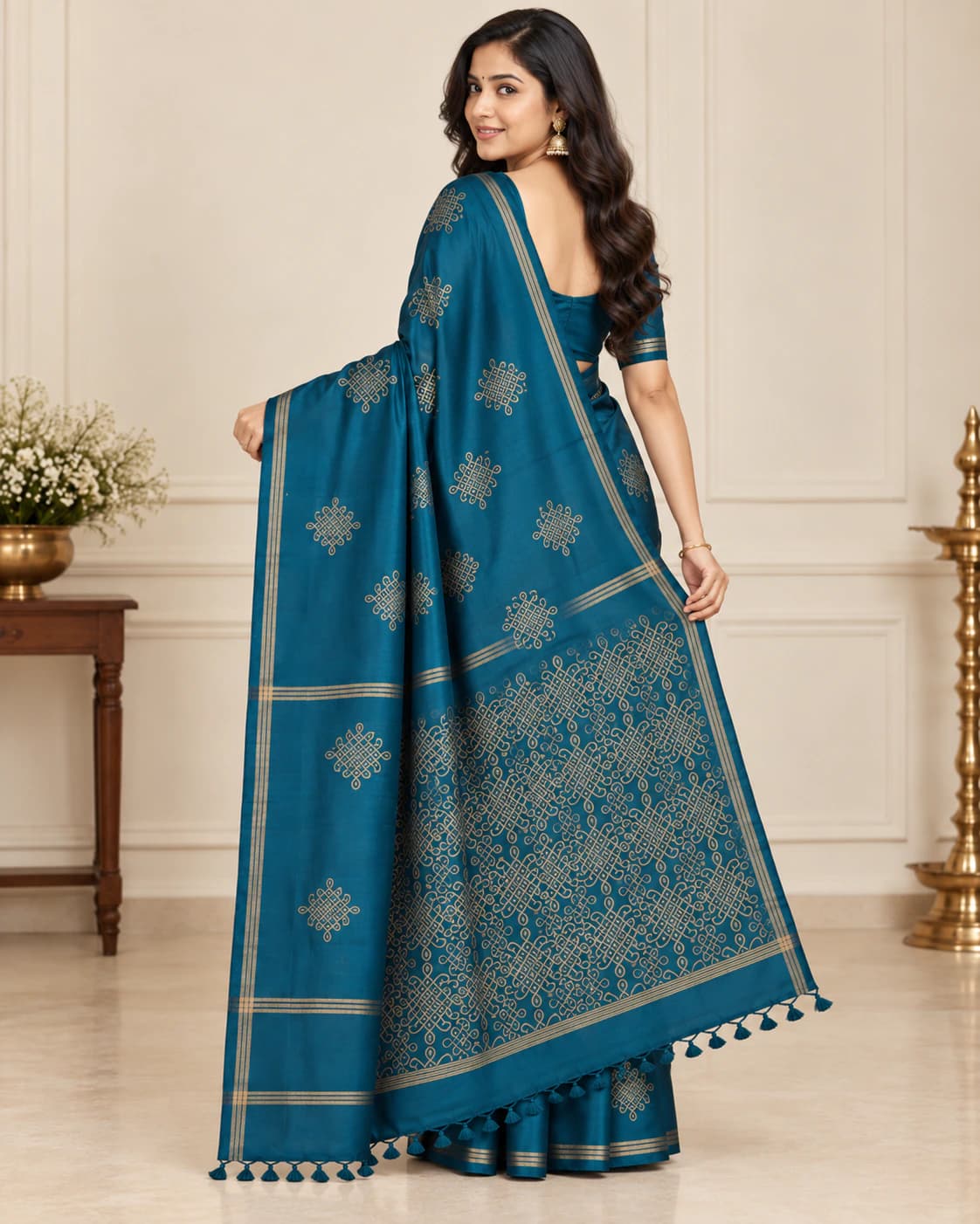 Soft Silk Saree with Blouse 3