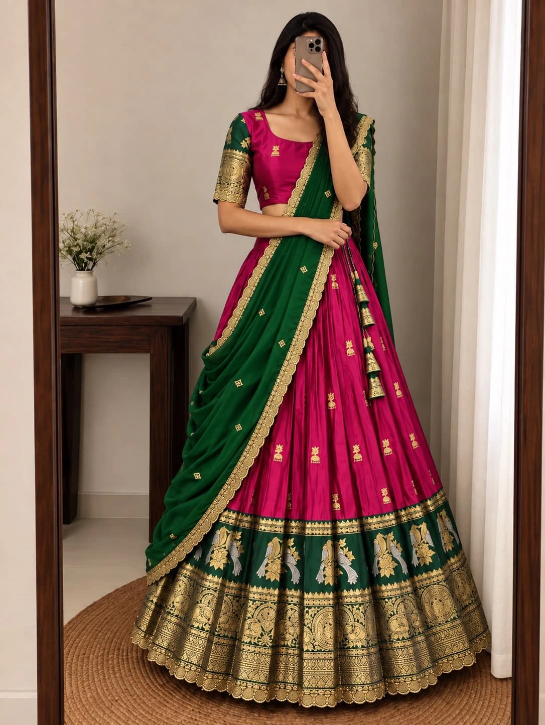 Kanjiveram Silk Lehenga Set