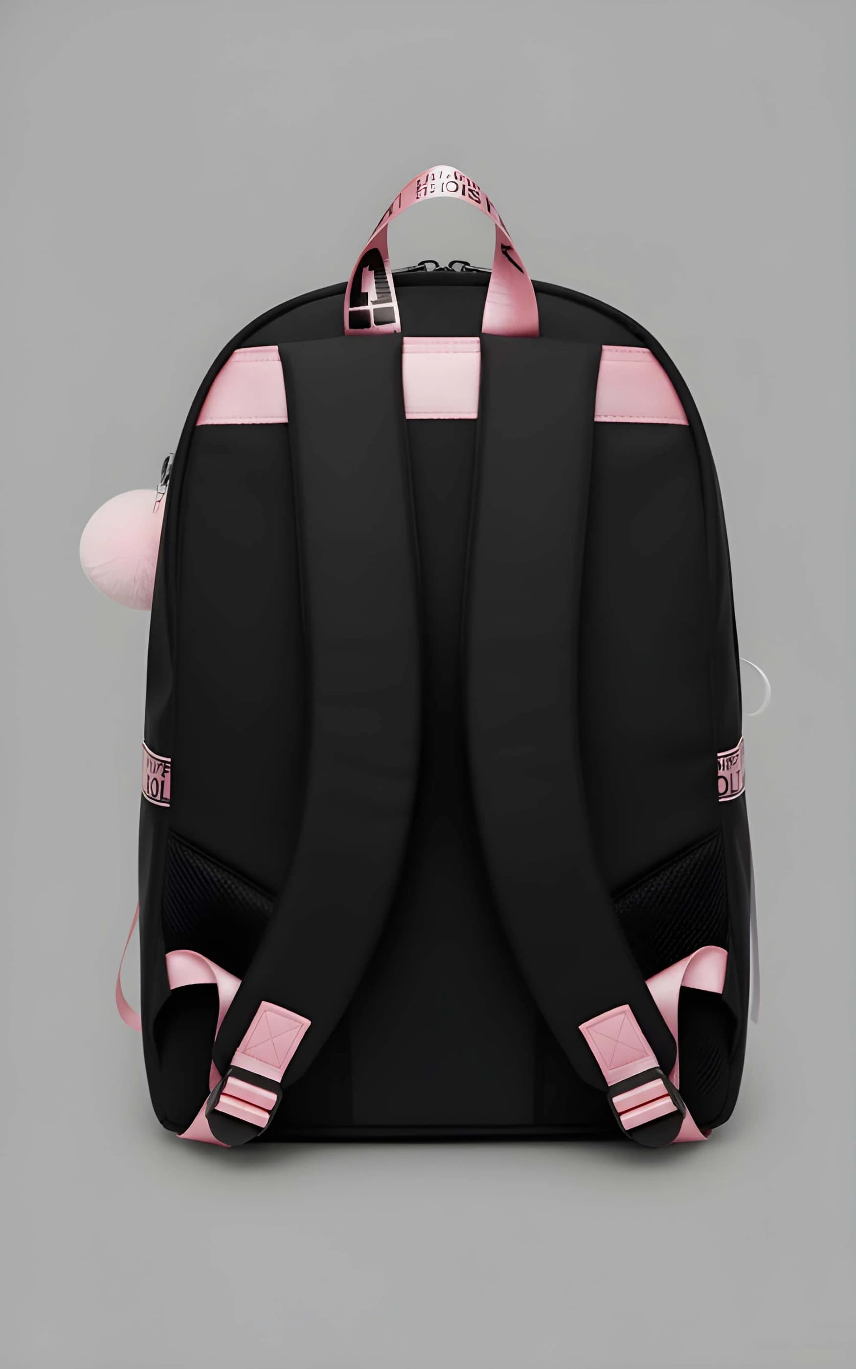 Latest Trendy Women’s Pink Backpack | Lightweight & Durable PU Leather School/College Bag|Adjustable 3