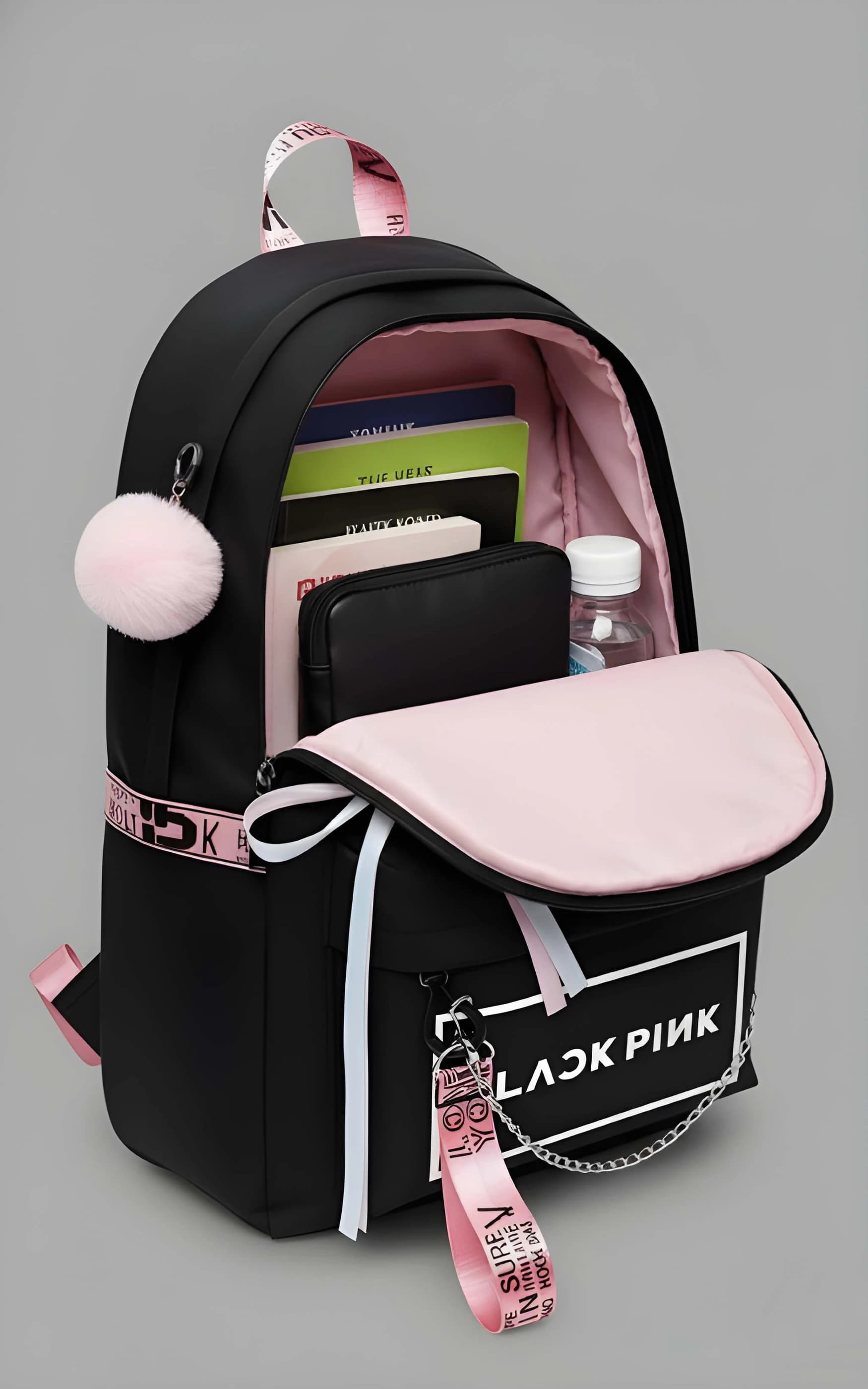Latest Trendy Women’s Pink Backpack | Lightweight & Durable PU Leather School/College Bag|Adjustable 2