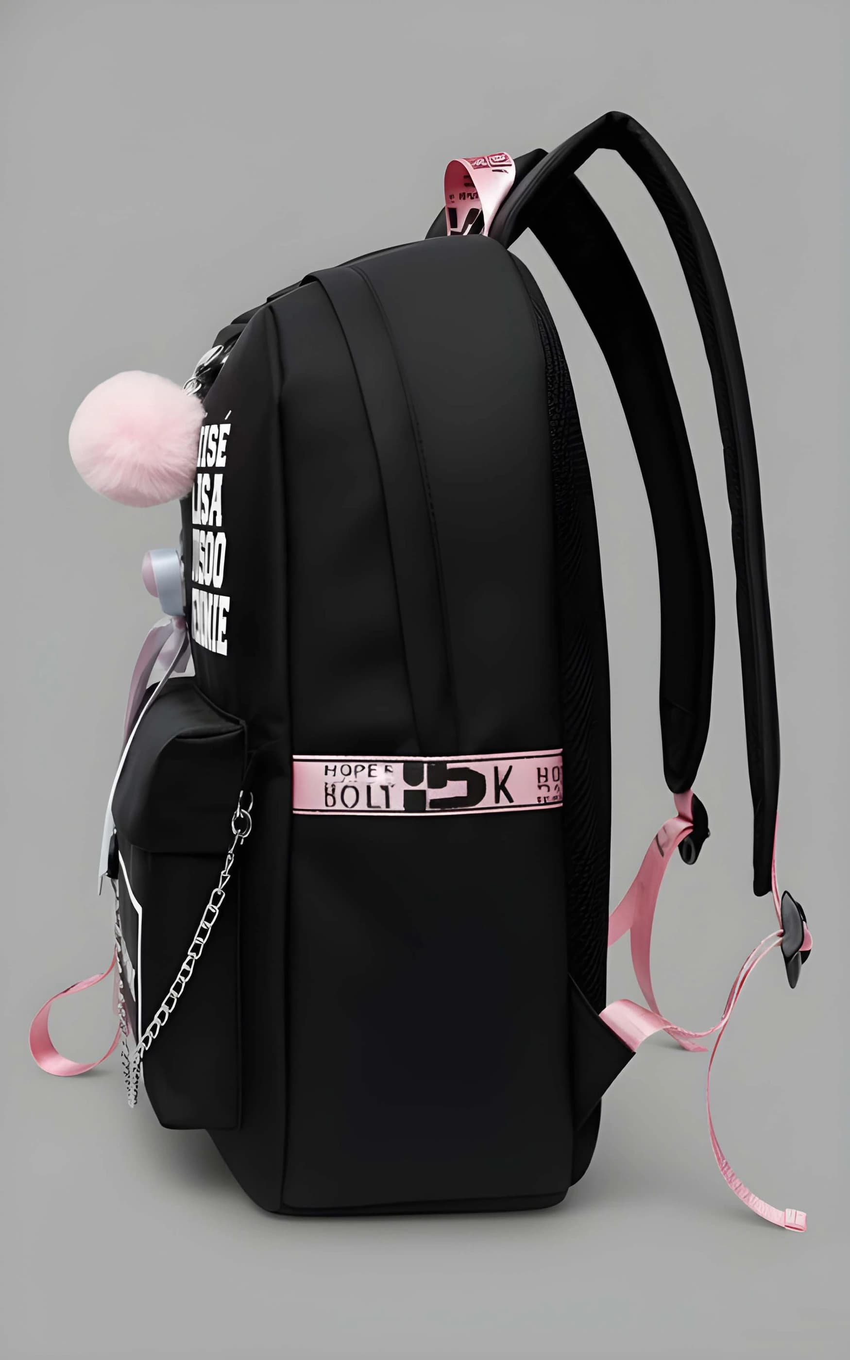 Latest Trendy Women’s Pink Backpack | Lightweight & Durable PU Leather School/College Bag|Adjustable 4
